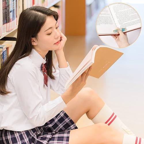 Miniatura 4 de Soporte para páginas de libros 3 piezas de marcadores de flores secas de resina soporte para páginas para los amantes de los libros regalos para