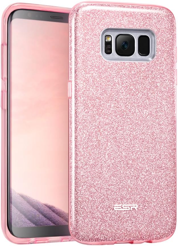 ESR Samsung Galaxy S8 Case, Luxury Glitter Sparkle Bling Designer Case [Slim Fit, Hard Back Cover] Shinning Fashion Style for Samsung Galaxy S8 (Rose Gold)