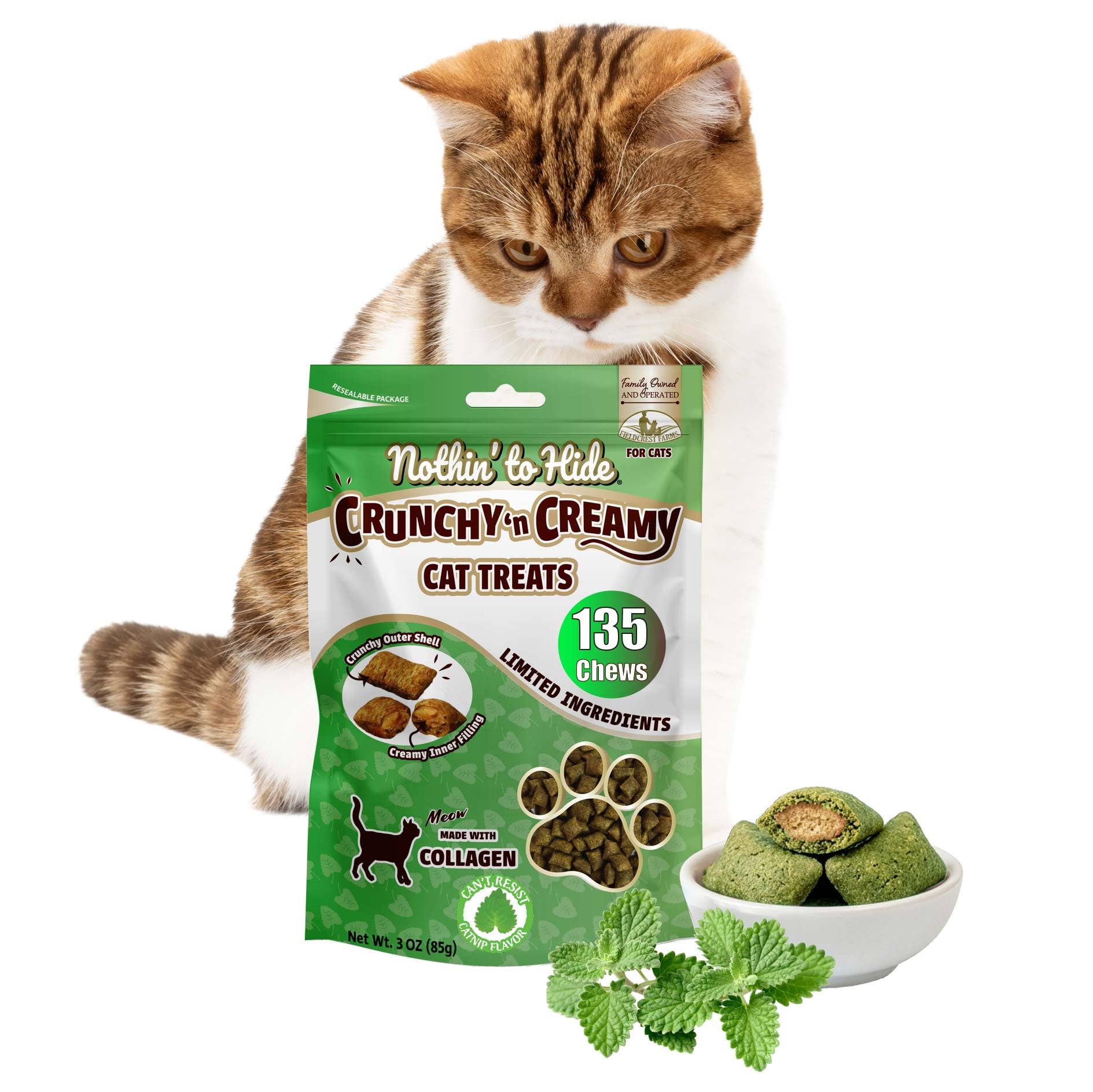 gato♡ Amazon.com: Fieldcrest Farms Nothin' to Hide Collagen Cat Treats
