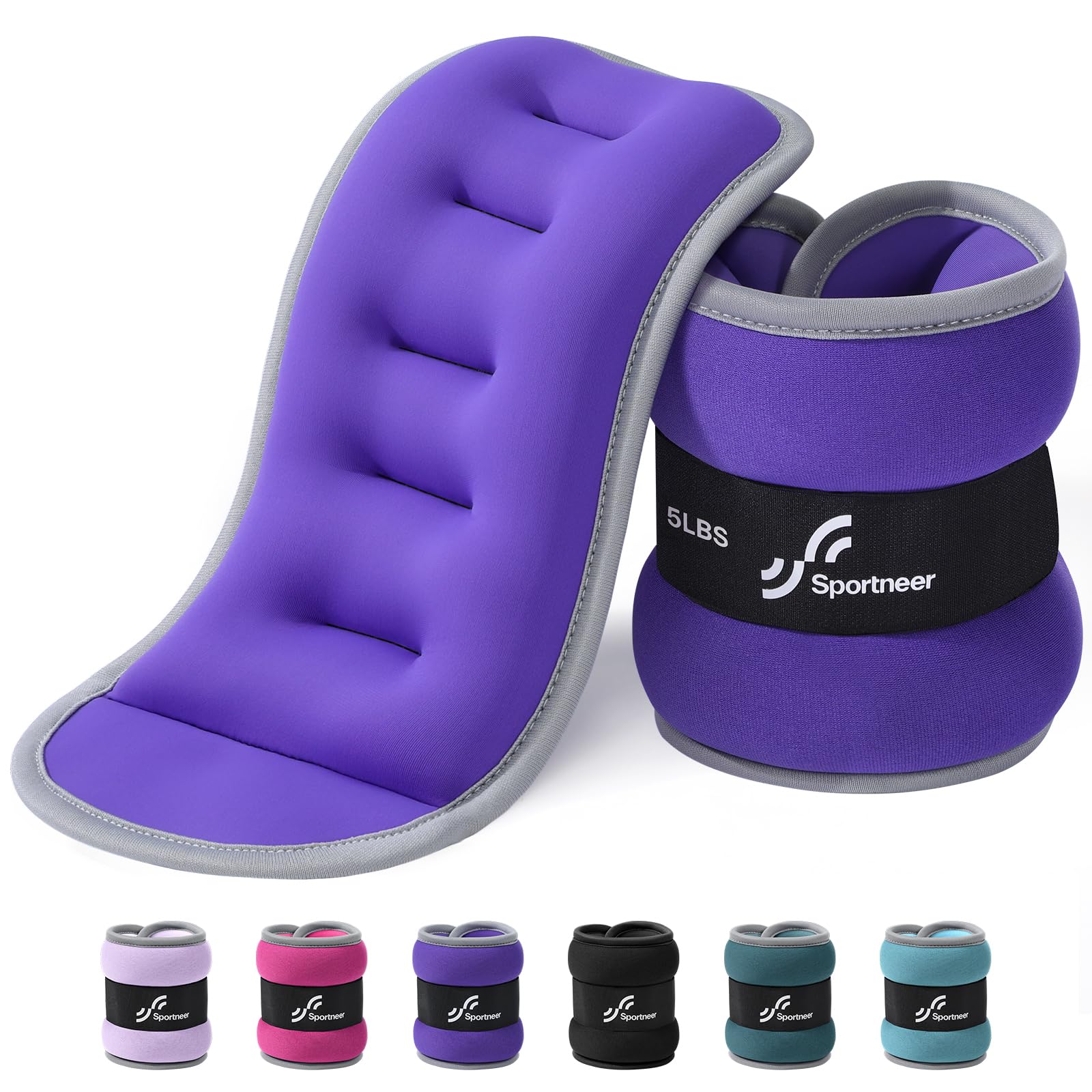 Sportneer Ankle Wrist Weights for Women Men Pair of 1/2/4/6/10 LBS Options