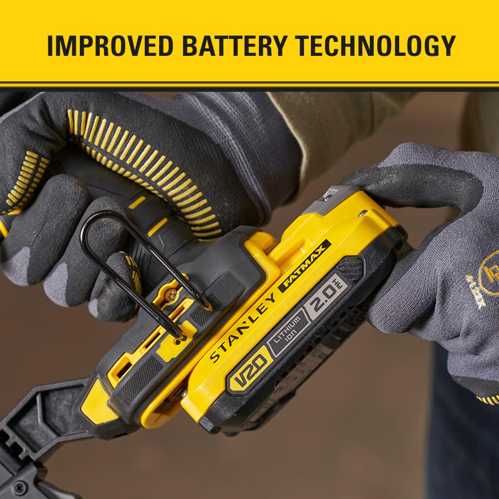 STANLEY Clavadora de Finition V20 Li-Ion 18V 18Ga pour Professionnels – Performance sans Fil avec Action Précise