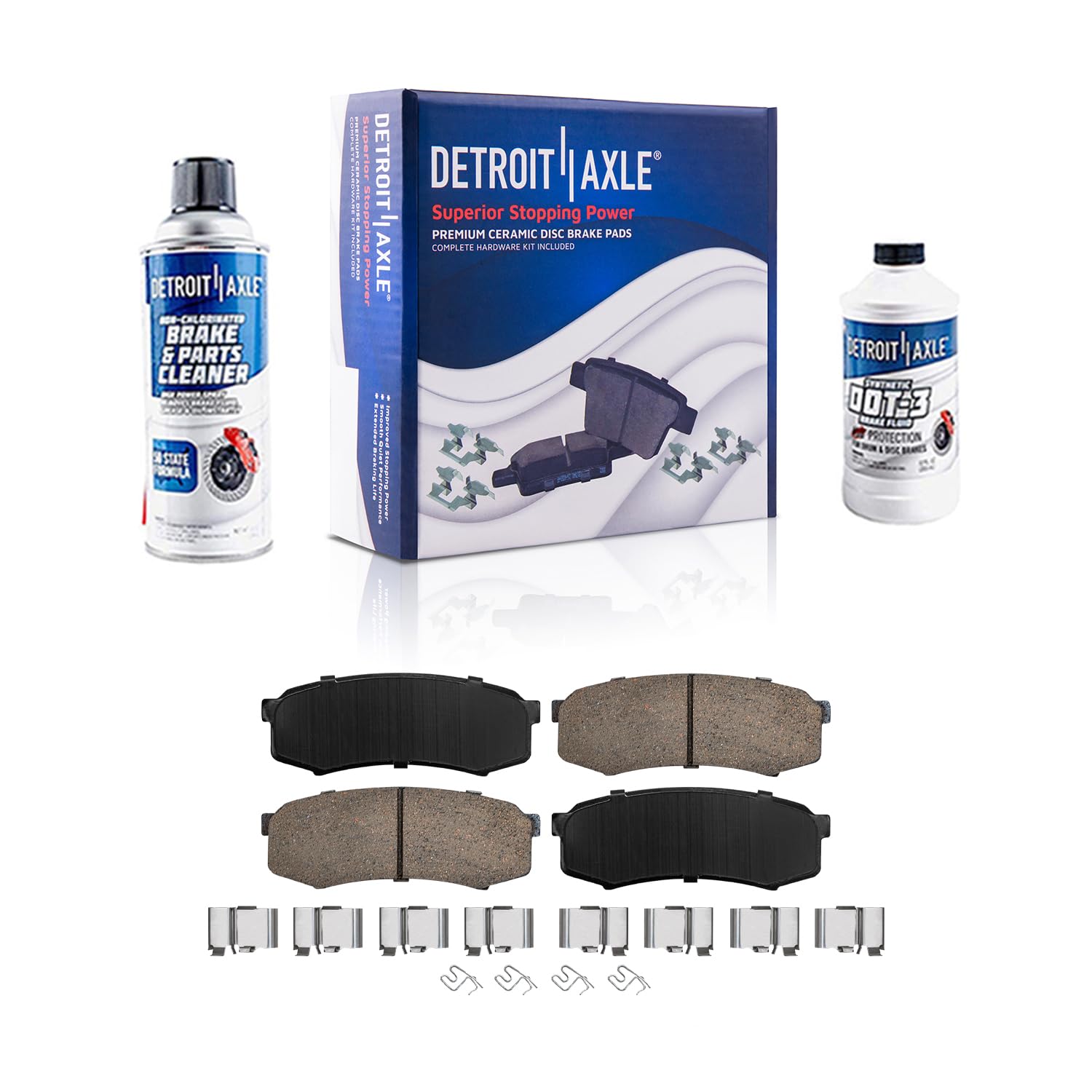 Detroit Axle - Rear Brake Pads for Toyota 4Runner Sequoia FJ Cruiser