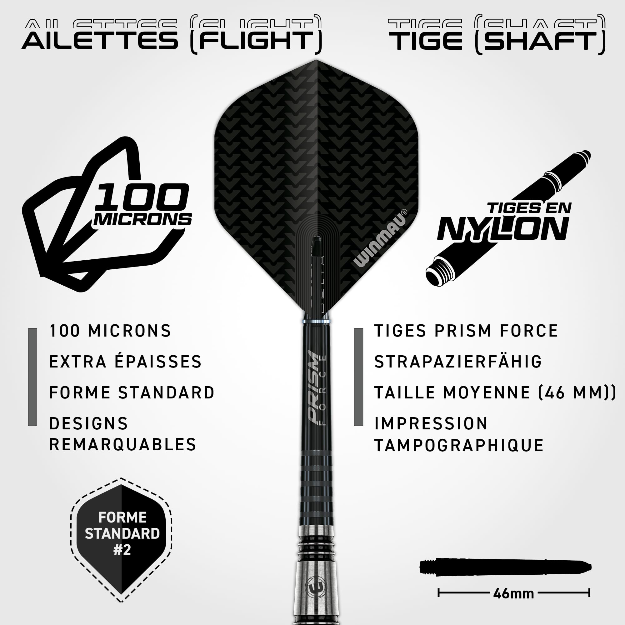 WINMAU Panne D'Électricité 90% Tu Embout Fléchette Acier Ensemble – Modèles Variés