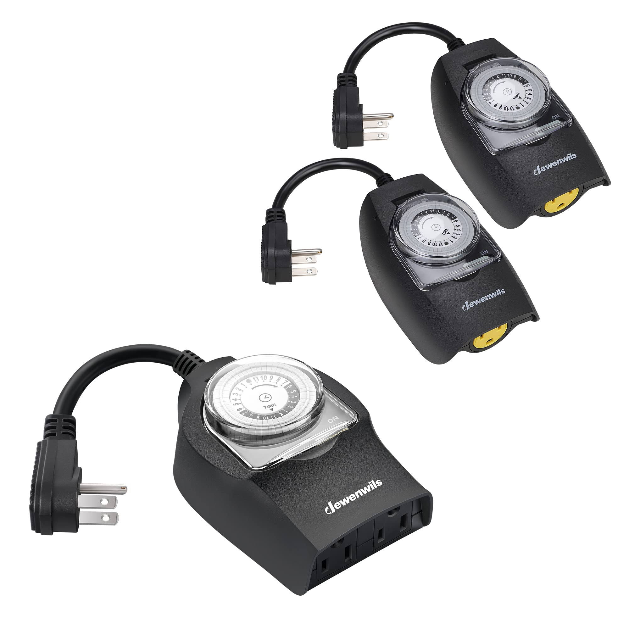 DEWENWILS Outdoor Light Sensor Timer Waterproof,100 ft Range Remote