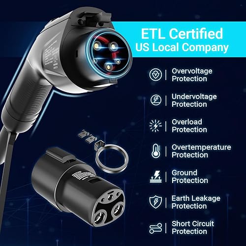 Miniatura 6 de Tera Cargador de vehículo eléctrico para Tesla J1772 Nivel 2 EVs ETL Energy Star 48 40 Amp 240 Volt Estación de carga para el hogar con ajuste