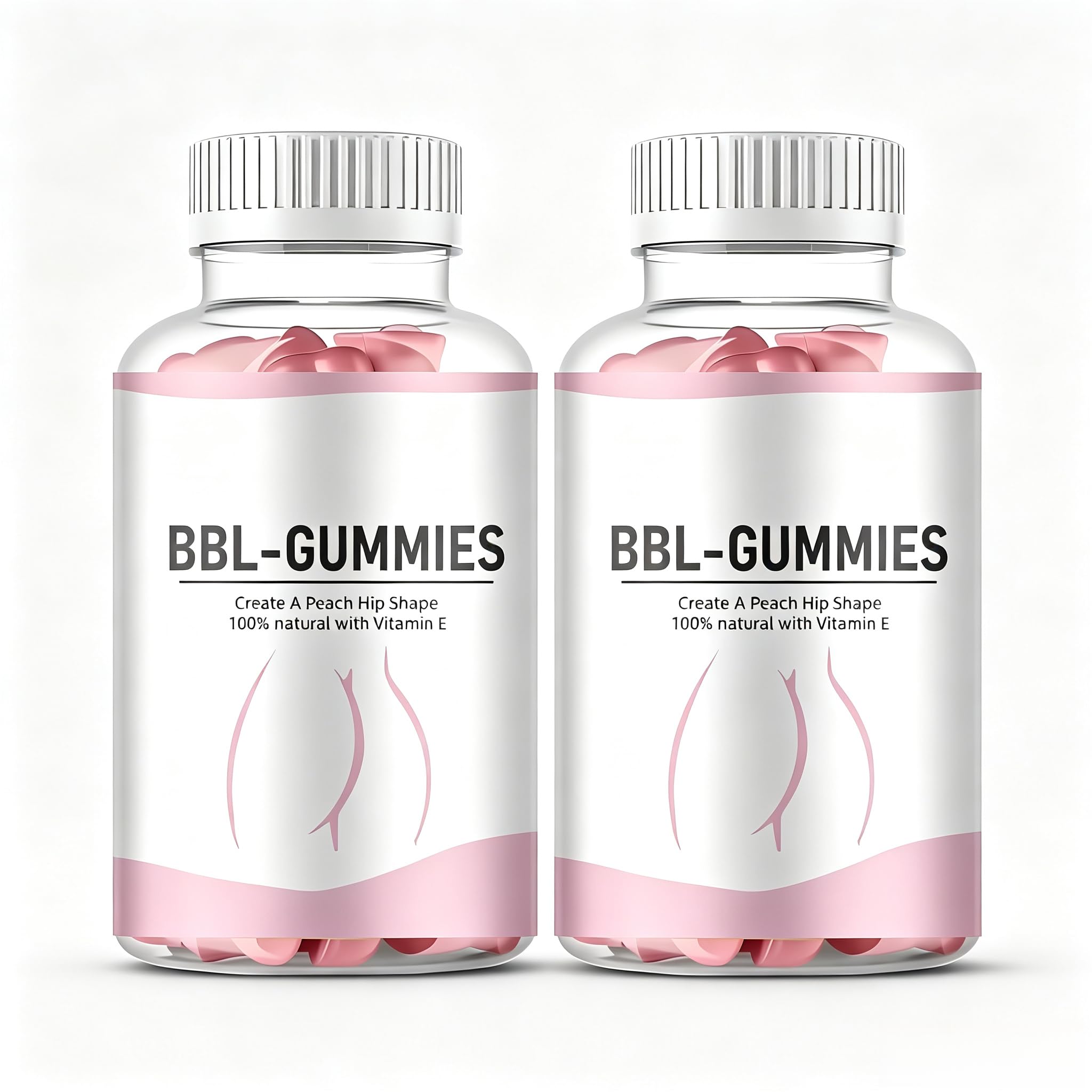 2 Pack, Gomitas BBL Para Mujer, Moldeador Y Plenitud Del Botín