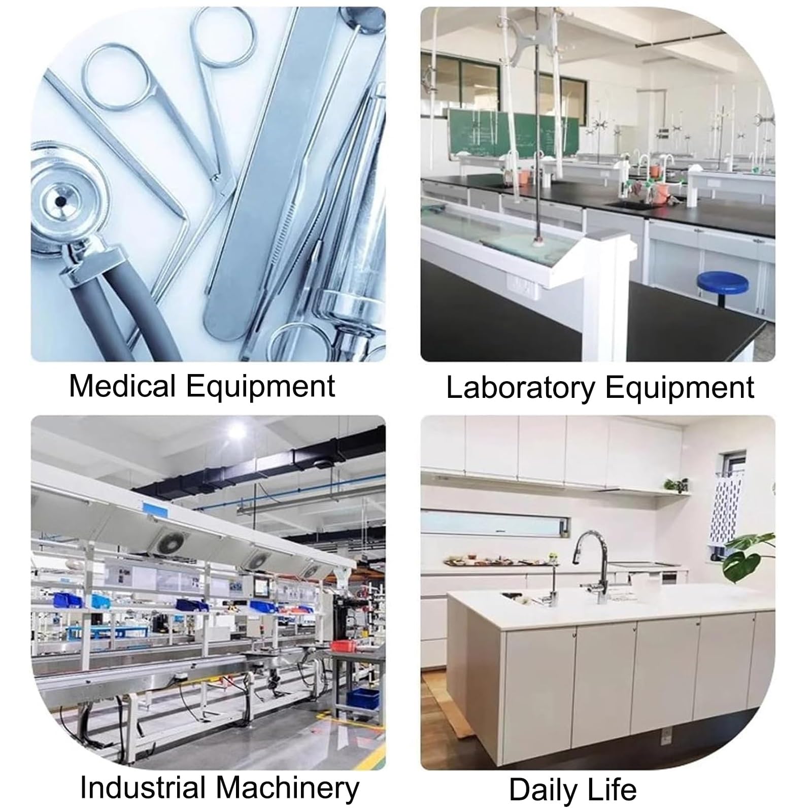 Scatola di sterilizzazione medica, vassoio in alluminio per la pulizia degli strumenti con strisce in gomma morbida, design che assorbe gli urti per chirurgia, ospedali e odontoiatria