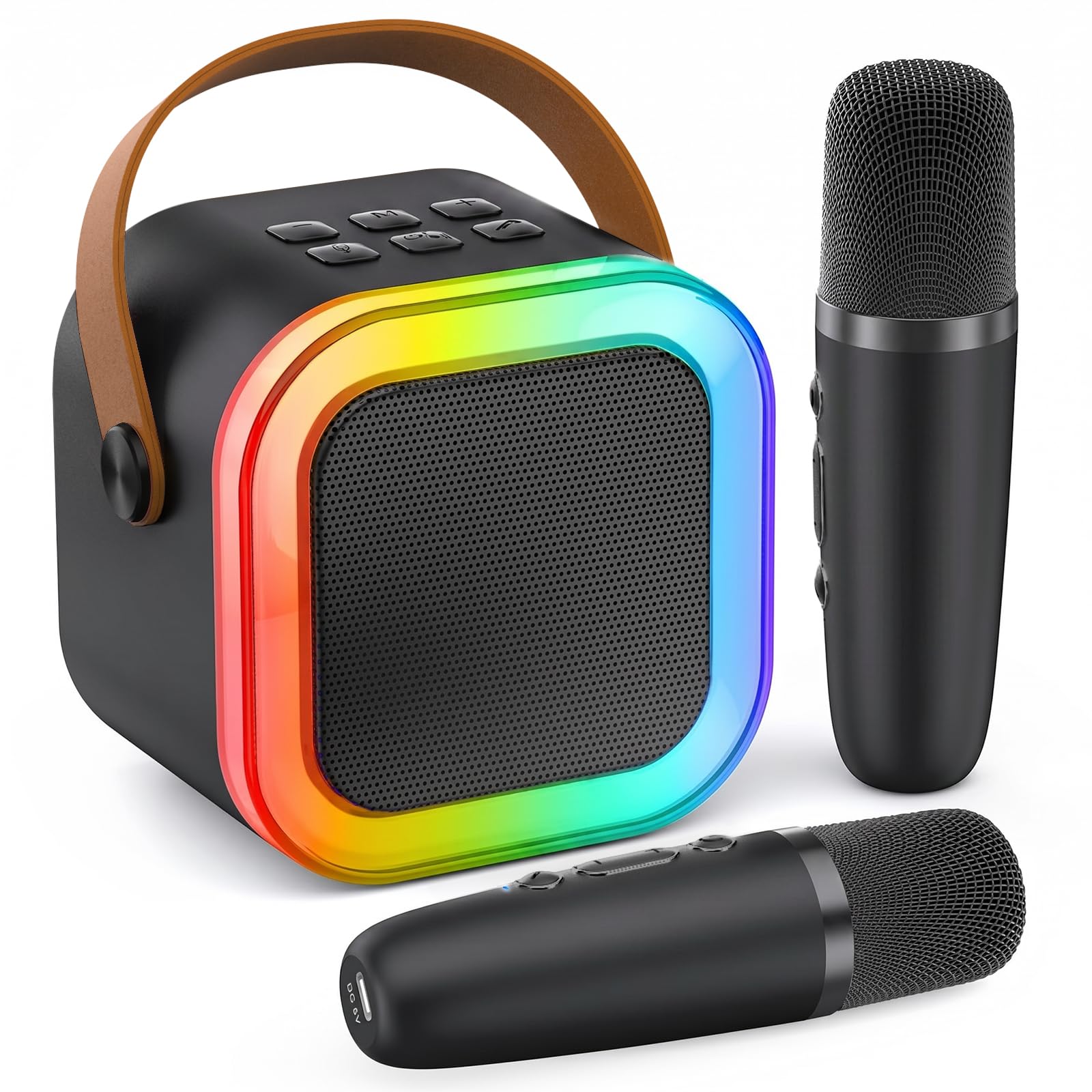 Photo 1 of Mini Karaoke Machine, Portable Bluetooth Speaker & 2 Wireless Microphones