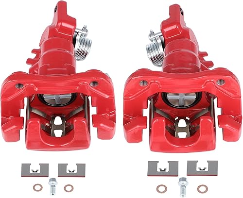 Miniatura 2 de SCITOO Pinzas de freno traseras izquierdas+derecha con soporte 19-B2068 19-B2069 rojo compatible para Acura TSX 2004-2008 para Honda para Accord