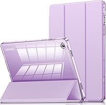 INFILAND Case for Samsung Galaxy Tab A9+ / A9 Plus 11 Inch 2023 SM-X210/ X216/ X218, Slim Stand Transparent and Smart Protective Case (Light Lilac)