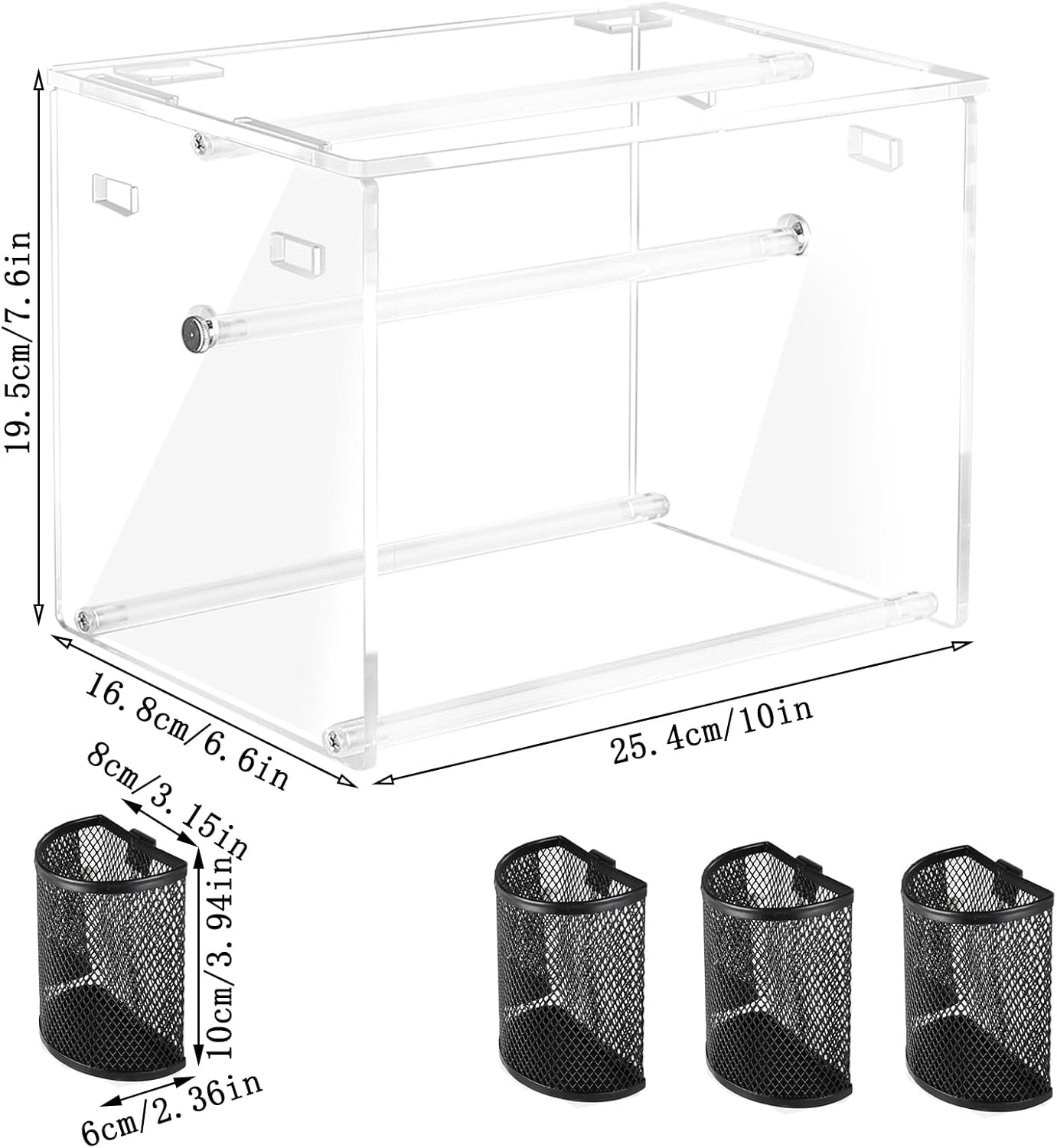 (Acrylic Label Machine Stand) Label Roll Holder for Rolls and Fanfold Labels,Acrylic Label Holder for Thermal Printer,Desktop Label Printer Holder for Home,Office,Study,Small Business - Image 3