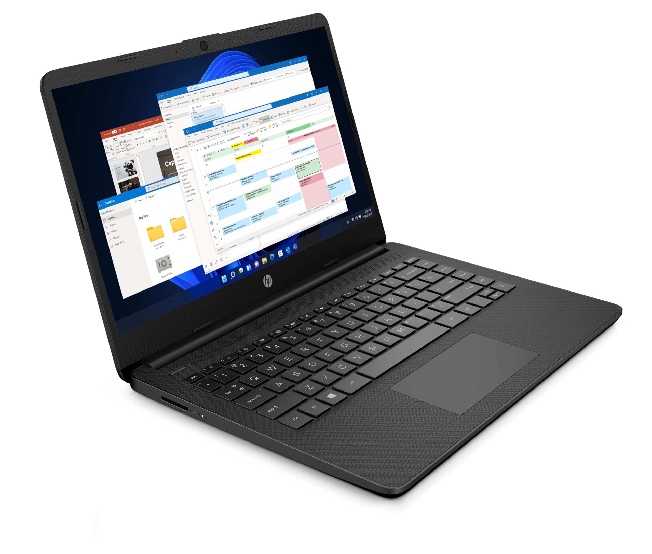 HP Stream 14" Laptop | Intel N4120 Processor | 4 GB RAM | 64 GB eMMC | Intel UHD Graphics | HD Display | Dual Speakers | Microsoft 365 Personal 12 month included | Win 11 | Jet Black | 14s-dq0000sa — view 10