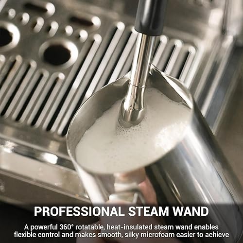 Miniatura 7 de Espresso Machine with Grinder, All-in-One Coffee Maker with PID Temperature Control & 15 Bar Italian ULKA Pump, Stainless Steel Barista Machine for