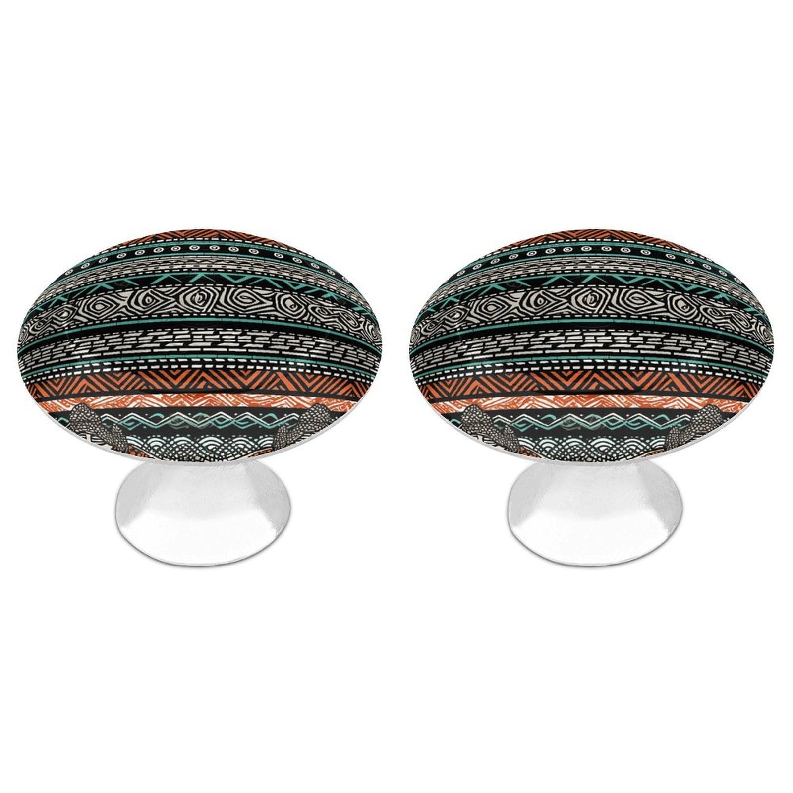 FekiLoot Ethnic Turtle Striped Cabinet Knobs Simple Drawer Handles Aluminum Alloy Kitchen Pulls Round Cabinet Door Knobs with Screw Door Hardware for Dresser Cabinets 2 Pack