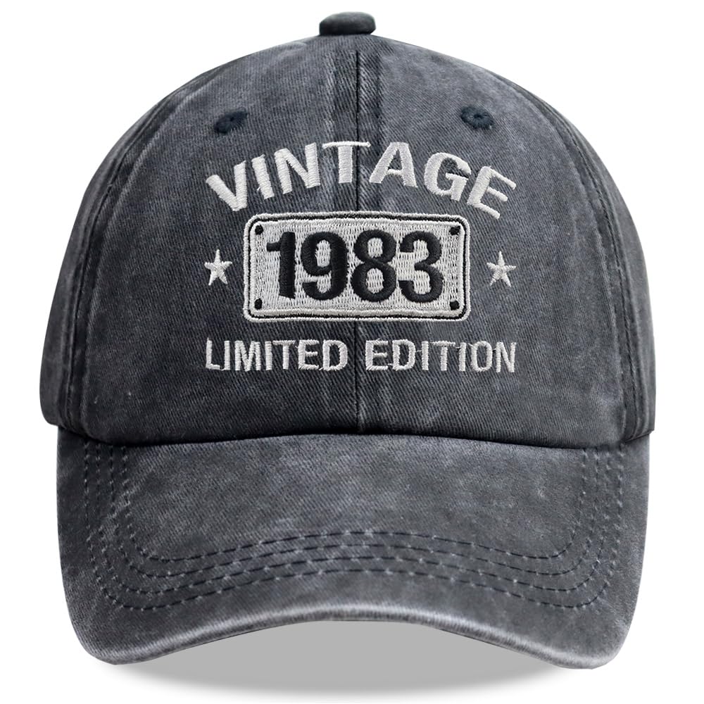 Vintage 1925-2005 Limited Edition Hats for Men Women, Personalized 20th-100th Birthday Gifts for Dad Mom Retirement