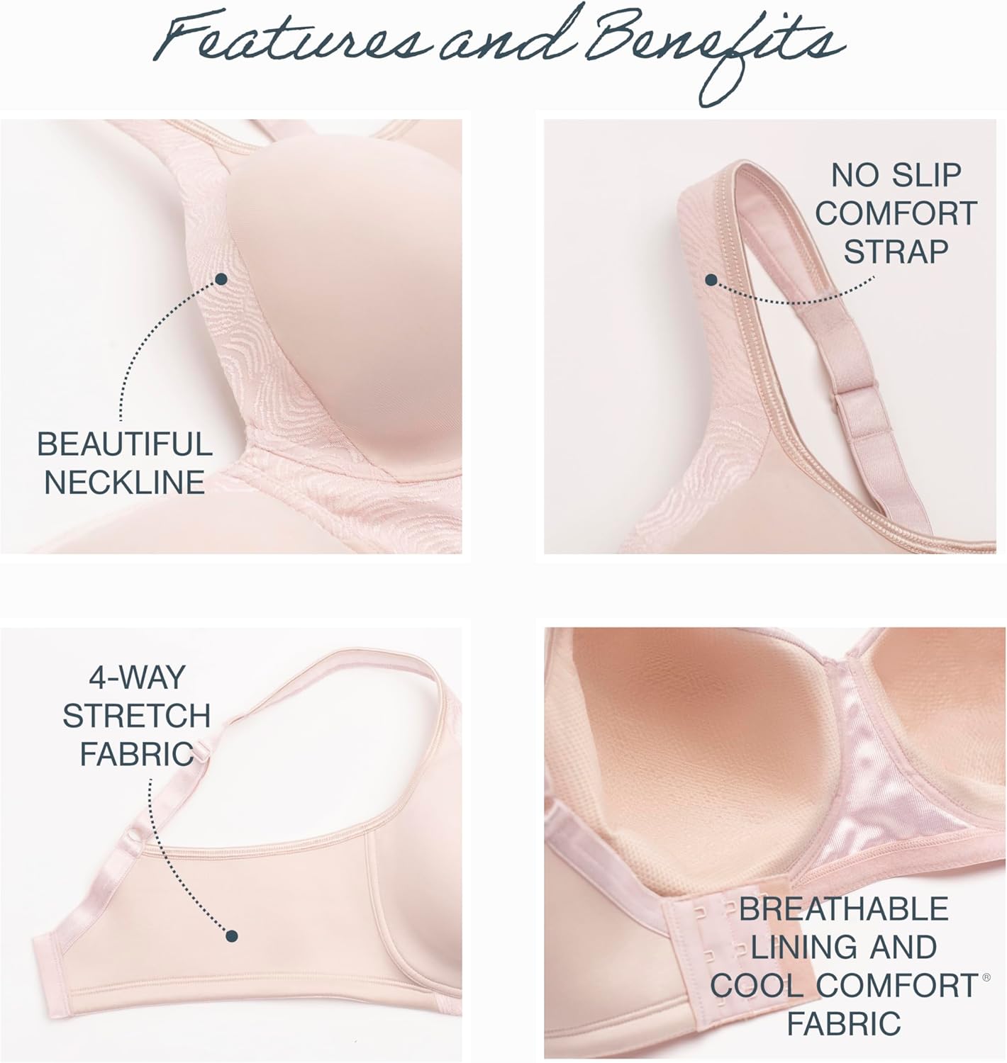 Playtex Women's Wireless Bra, 18 Hour T-Shirt Bras Available, Moisture-Wicking, Full Coverage, Smoothing - Image 4