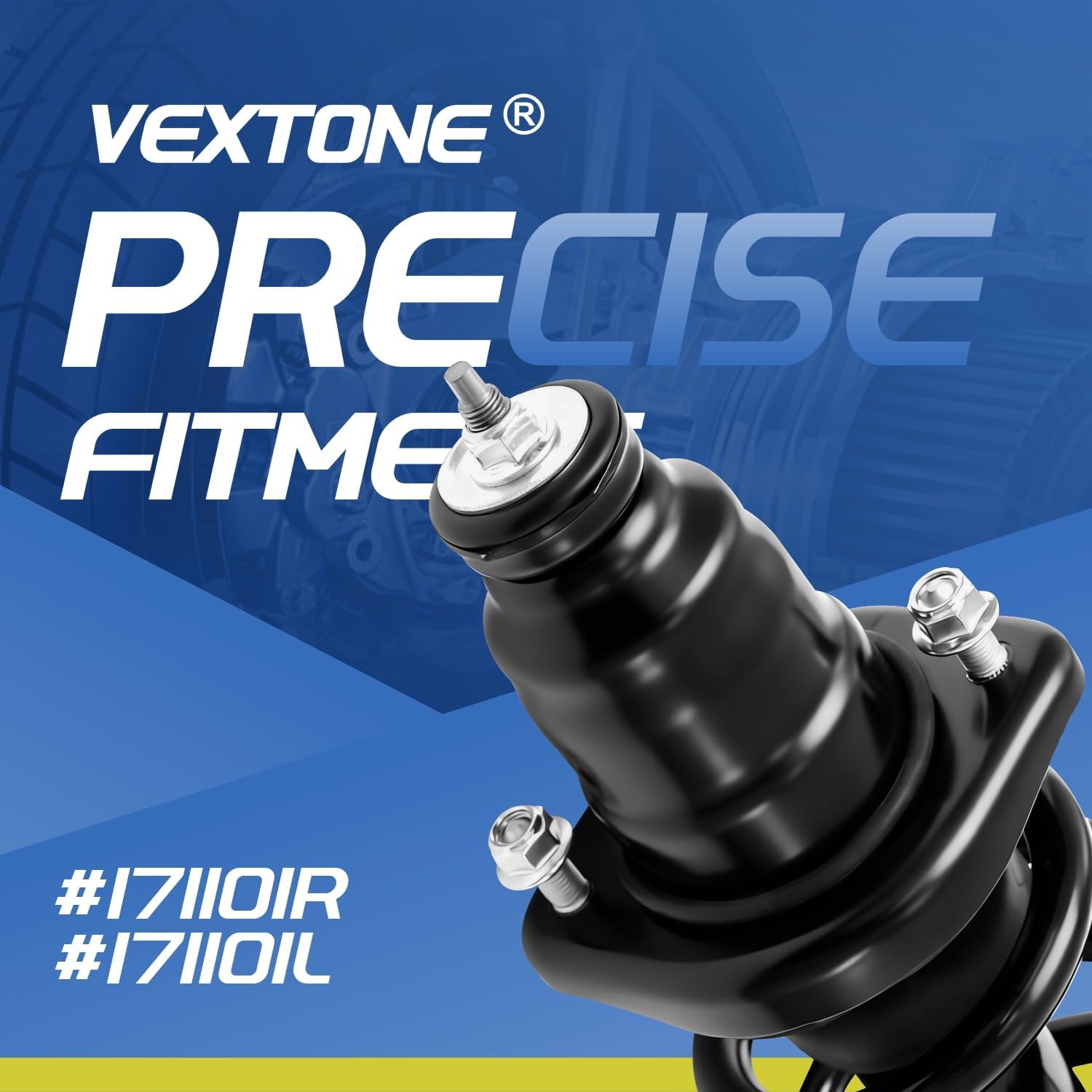Vextone Rear Complete Struts and Shock Absorbers Fit for 2003-2011 Honda Element, Direct Replacement for OEM 171101L 171101R Quick Install Ready Strut Shock (Set of 2)