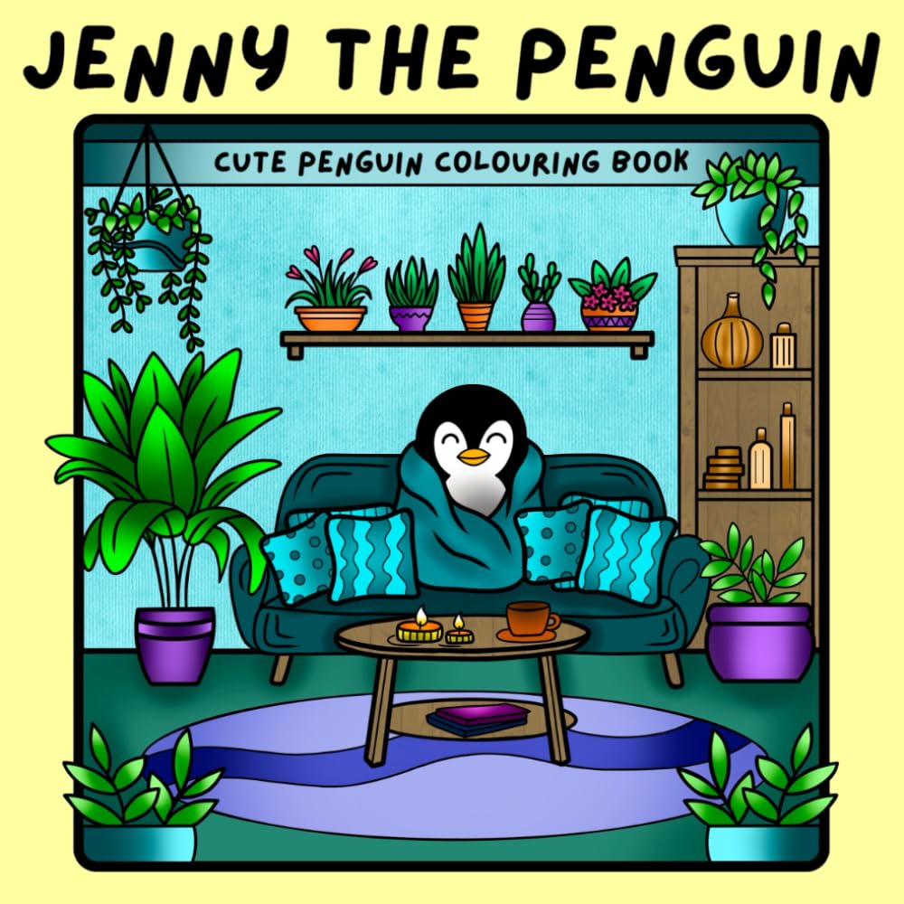 Jenny the penguin cute penguin colouring book