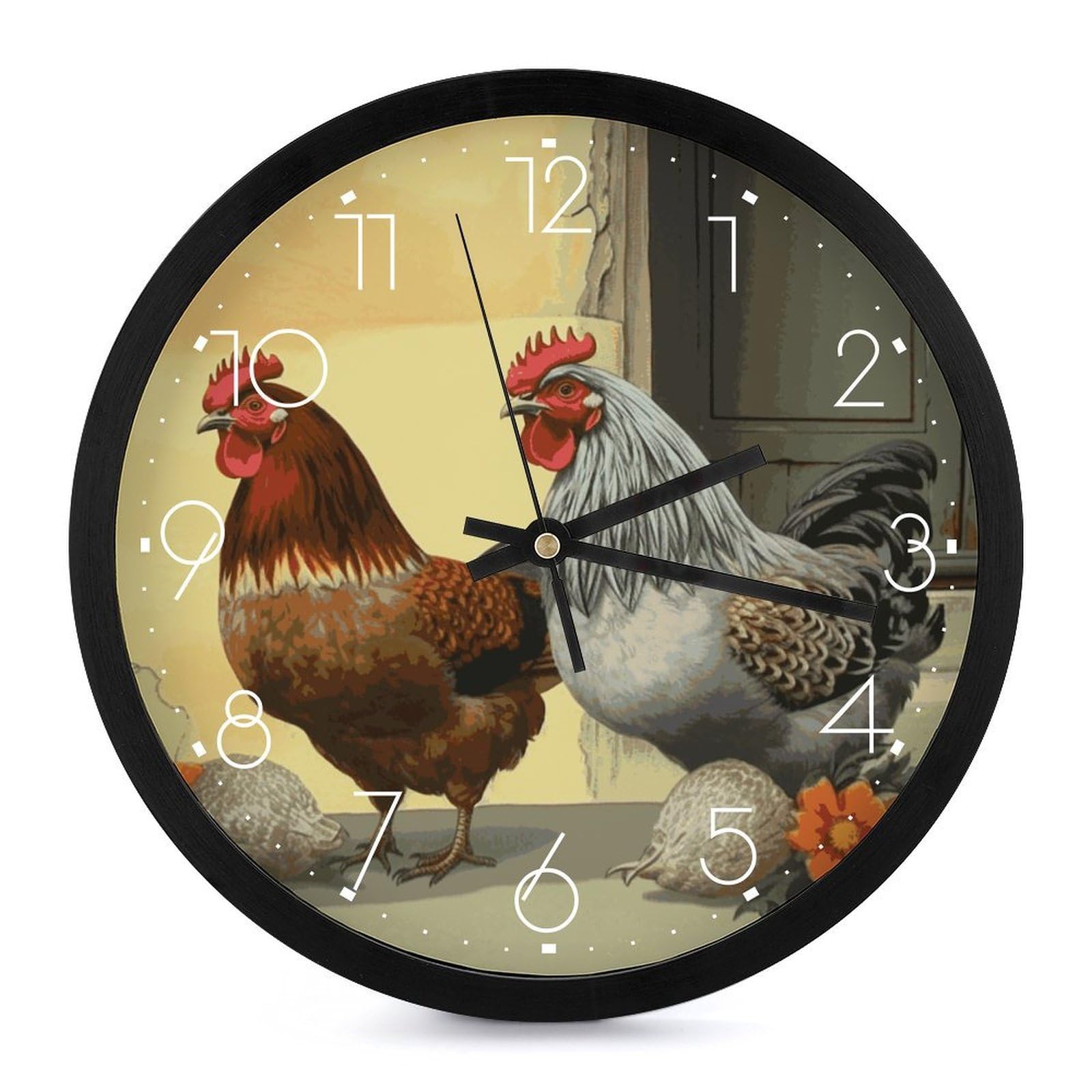 Grande horloge murale silencieuse sans tic-tac à piles pour décoration salon