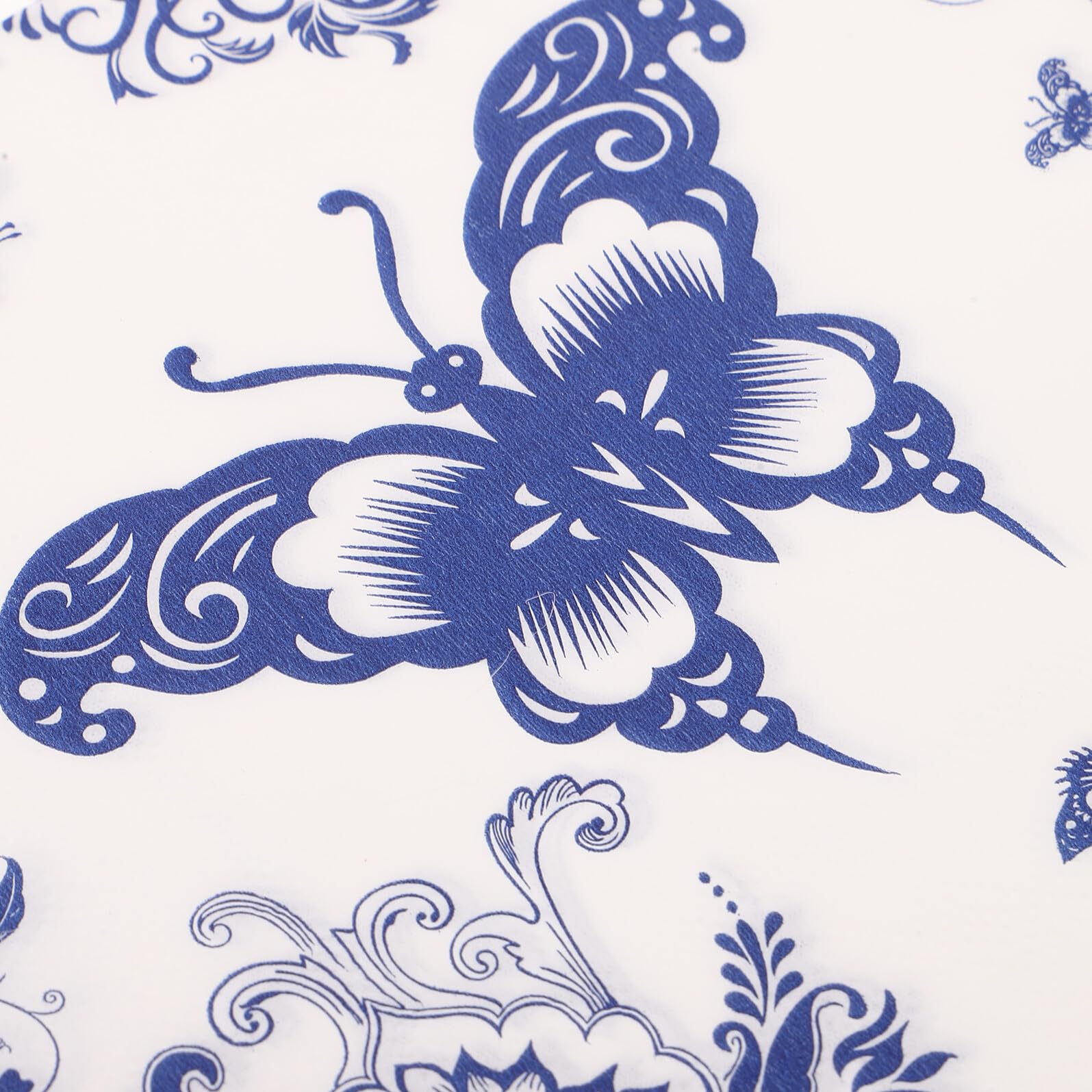 Servilletas de Papel Desechables Chinoiserie Azul para Fiestas y Banquetes, 5 Paquetes de 100 Unidades, Toallas de Mesa Absorbentes para Bodas, Despedidas de Soltera y