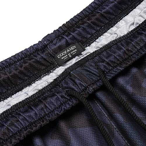 Miniatura 4 de COOFANDY Paquete de 3 pantalones cortos de entrenamiento para hombre, pantalones cortos deportivos de malla, ligeros, para culturismo, con bolsillos