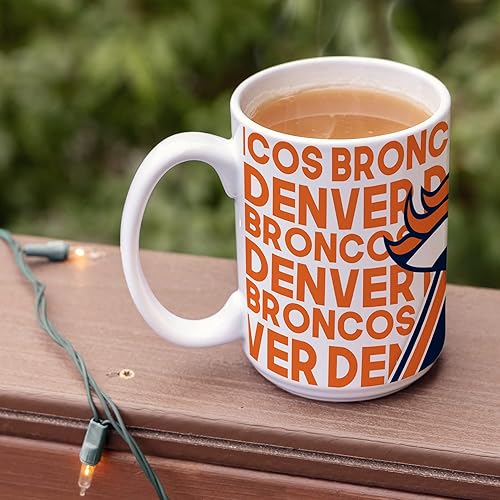 Vista 98 de Rico Industries NFL Football 15 oz White Ceramic Mug