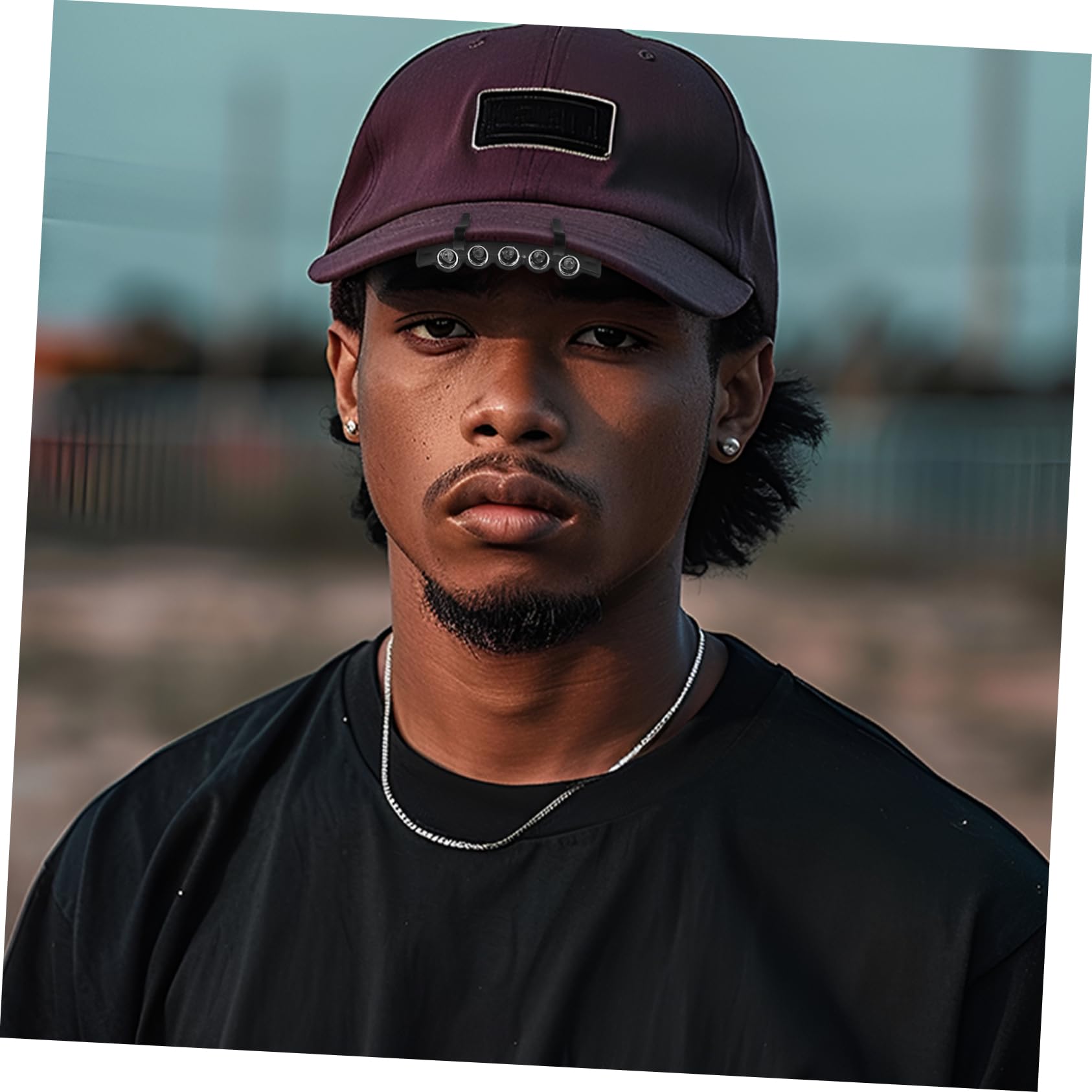 Toyvian 5 Led Hat Brim Light Clip-on Headlamp Flashlight for Camping Hiking Outdoor Activities