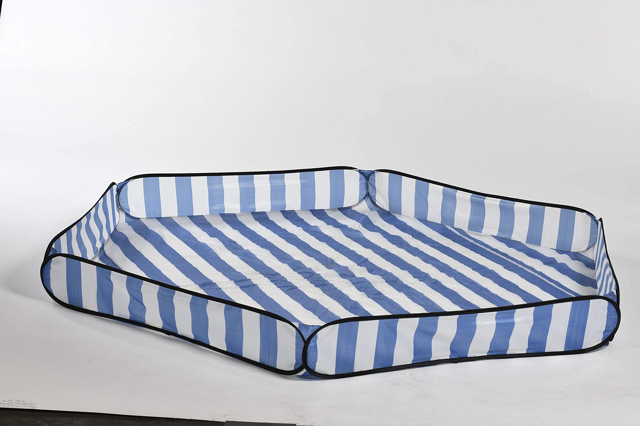 Sandy Bumz - Picnic Beach Blanket Mat Ground Cover - Lightweight & Portable - Sand Free - Water Resistant - for Indoor & Outdoor Use - Polyester, 52 Square inches (Blue/White)