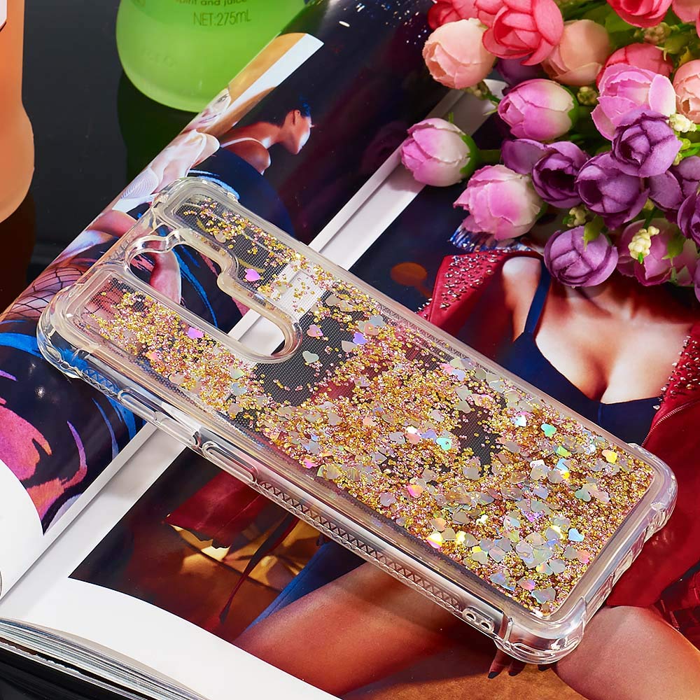 YAMCCCSE Funda De Movil Con Cuerda Para Colgar Xiaomi Redmi 12C -Case Con Correa Colgante/Brillante Arena Movediza Carcasa TPU Phone Necklace Con Banda Con Cordon Para Llevar