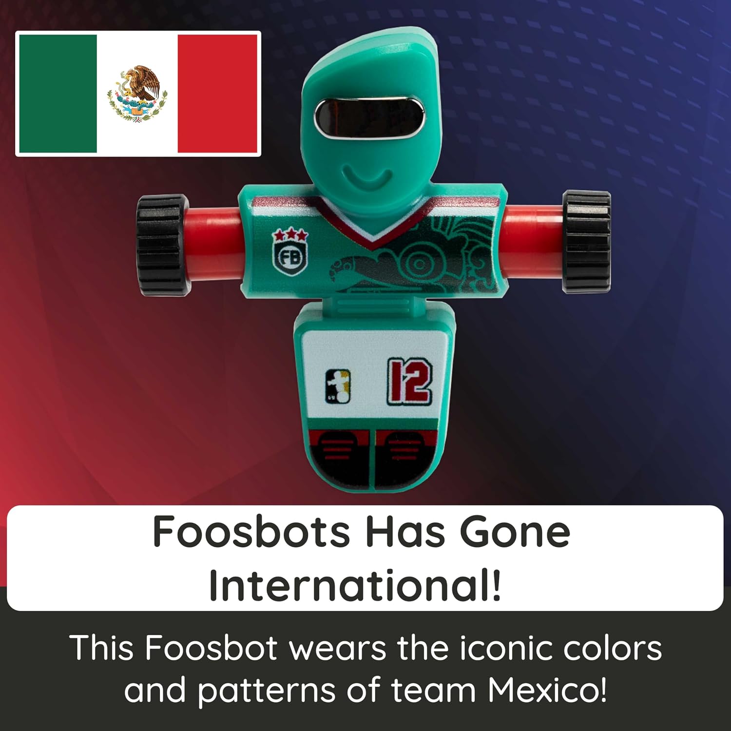Foosbots Rivals, Single Player Mexico, Games for Kids Toys, New Active Play Tabletop Trickshot Game for Ages 6 and Up