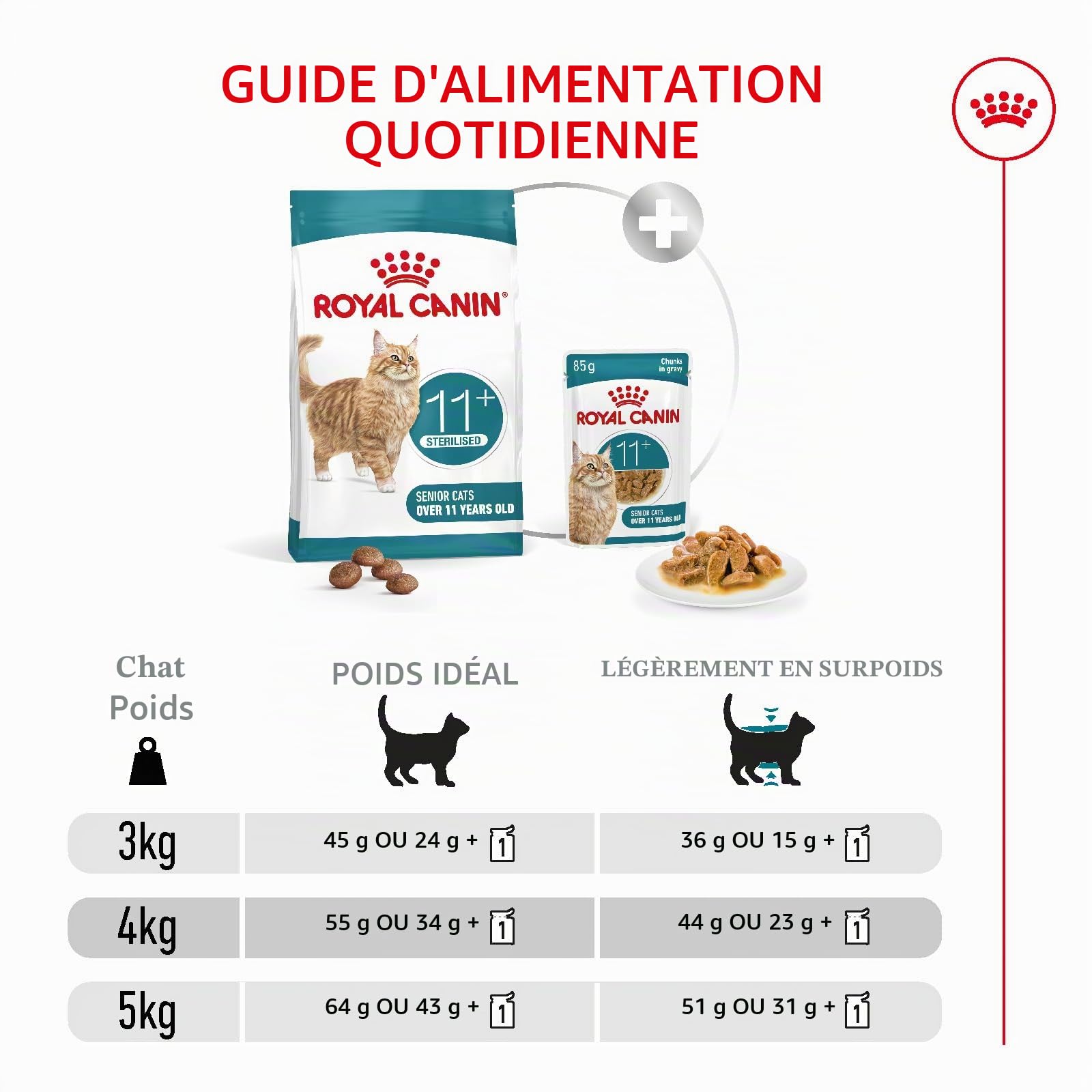 ROYAL CANIN AGEING 11+ | 2 kg | Croquettes pour Chats Seniors de Plus de 11 Ans | Formule avec Le Complexe HealthyAge7™ | Contient des croquettes faciles à mâcher