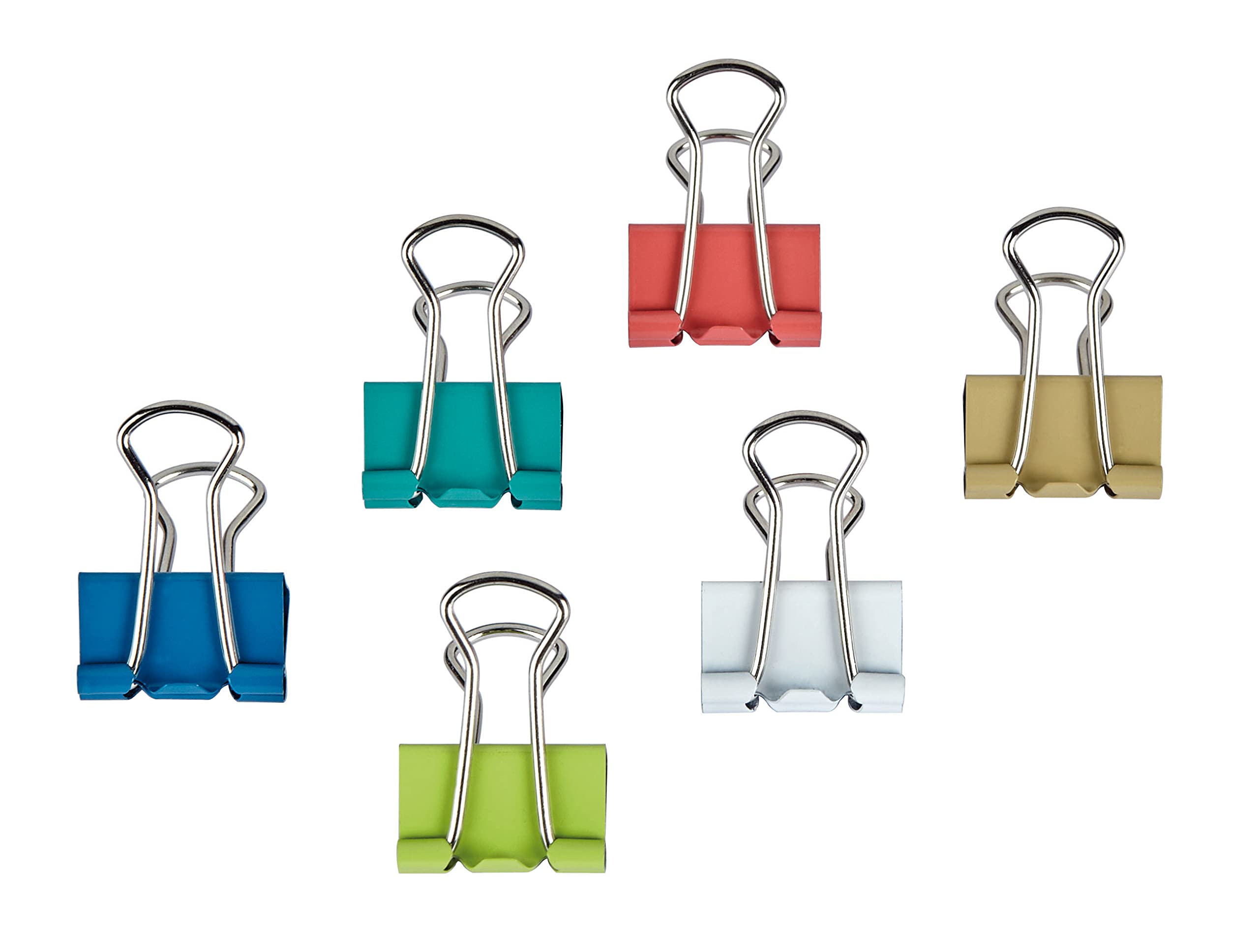 MAUL Original Mauly Foldback Clip Box of 12 Binder Clips Width 19 mm Clamp Width 7 mm Colour Mix