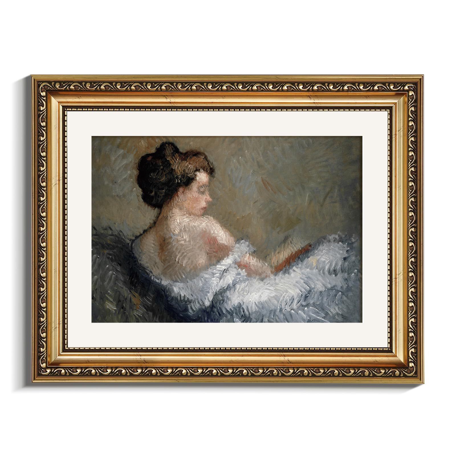 VIYYIEA Gold Framed Wall Art Canvas Print Home Decor Vintage Swan Decoration Grace Swan Art Painting Pictures Rustic Bathroom Wall Decor Animal Farmhouse Artwork for Living Room Bedroom Office 11x14in — view 77