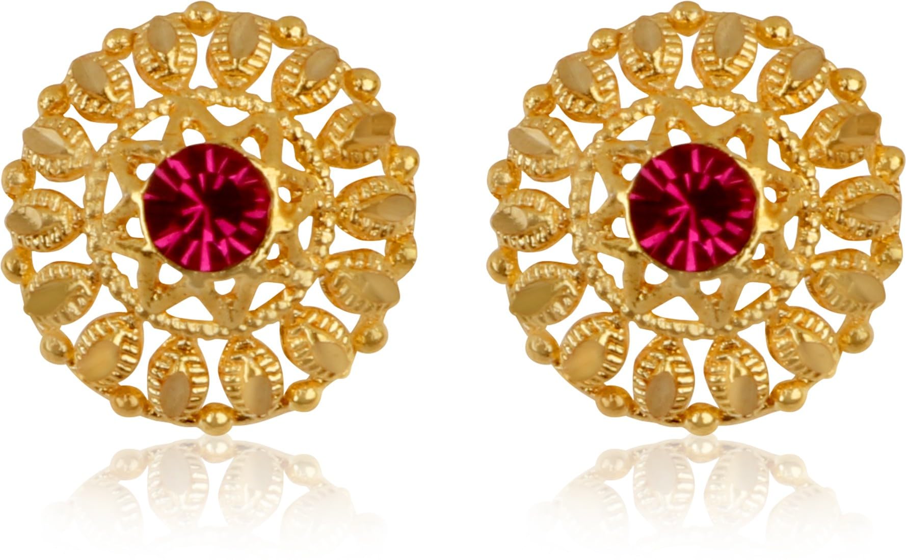 Lila Traditional Fashionable Golden Tops Earrings For Women Girl For Wedding & Anniversary Gift For Wife, Mother & Sister (B0CJC9MXW2) Amazon Price History, Amazon Price Tracker