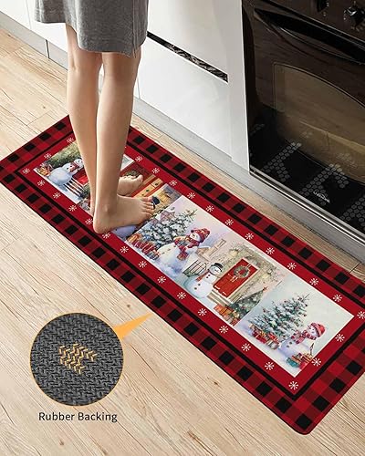 Miniatura 4 de Christmas Bath Mat for Tub,Non Slip Bathroom Floor Runner Rug Quick Dry & Absorbent Diatomaceous Earth Shower Sink Bedroom Kitchen Washable