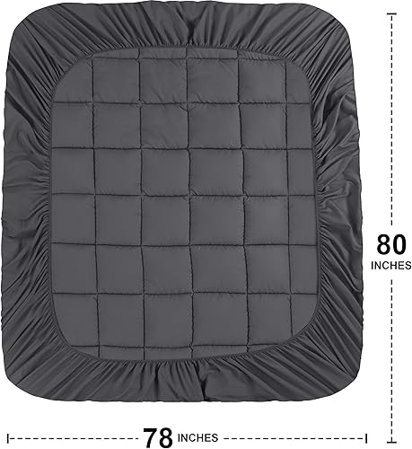 Miniatura 28 de Utopia Bedding Protector de colchón tamaño King, protector de colchón acolchado de alta calidad, funda de bolsillo profundo que se estira hasta 16
