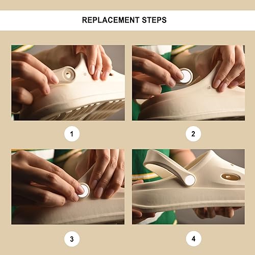 Miniatura 8 de Remaches de repuesto para reparación de correa de zapatos Crocs para Crocs remaches reemplazos correa trasera de zapatos botón de cierre de