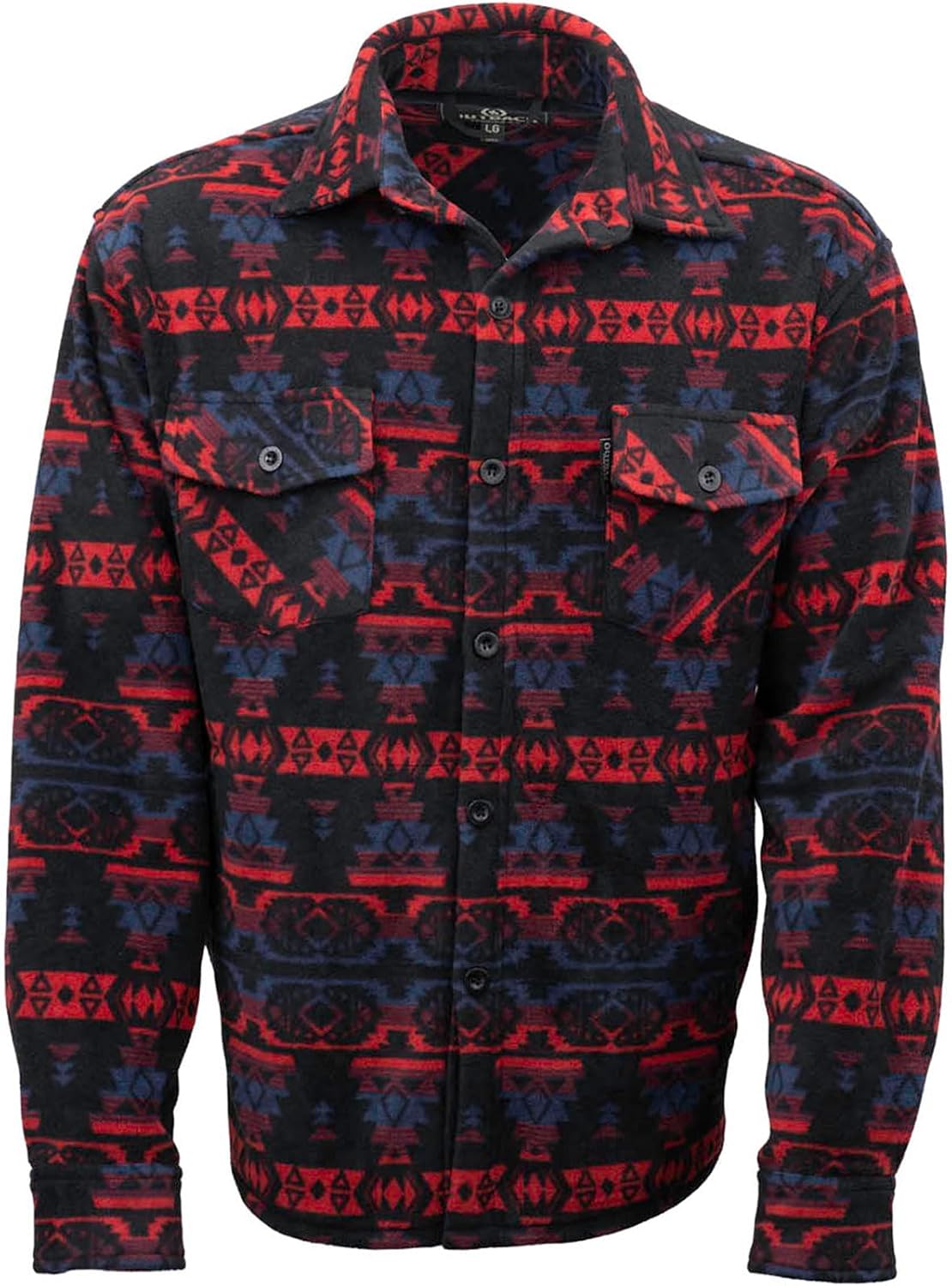 Outback Trading Company Men's Argo Big Shirt Fleece | Warm Soft Western Shirt Jacket | Chest/Hip Pockets & Adjustable Cuffs