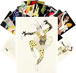 PIXILUV Cartões postais vintage (24 peças 10 x 15 cm cada) Cartazes de filme estilo desenho animado antigo legal cartões postais vintage cartões comemorativos retrô livro ilustração reimpressão