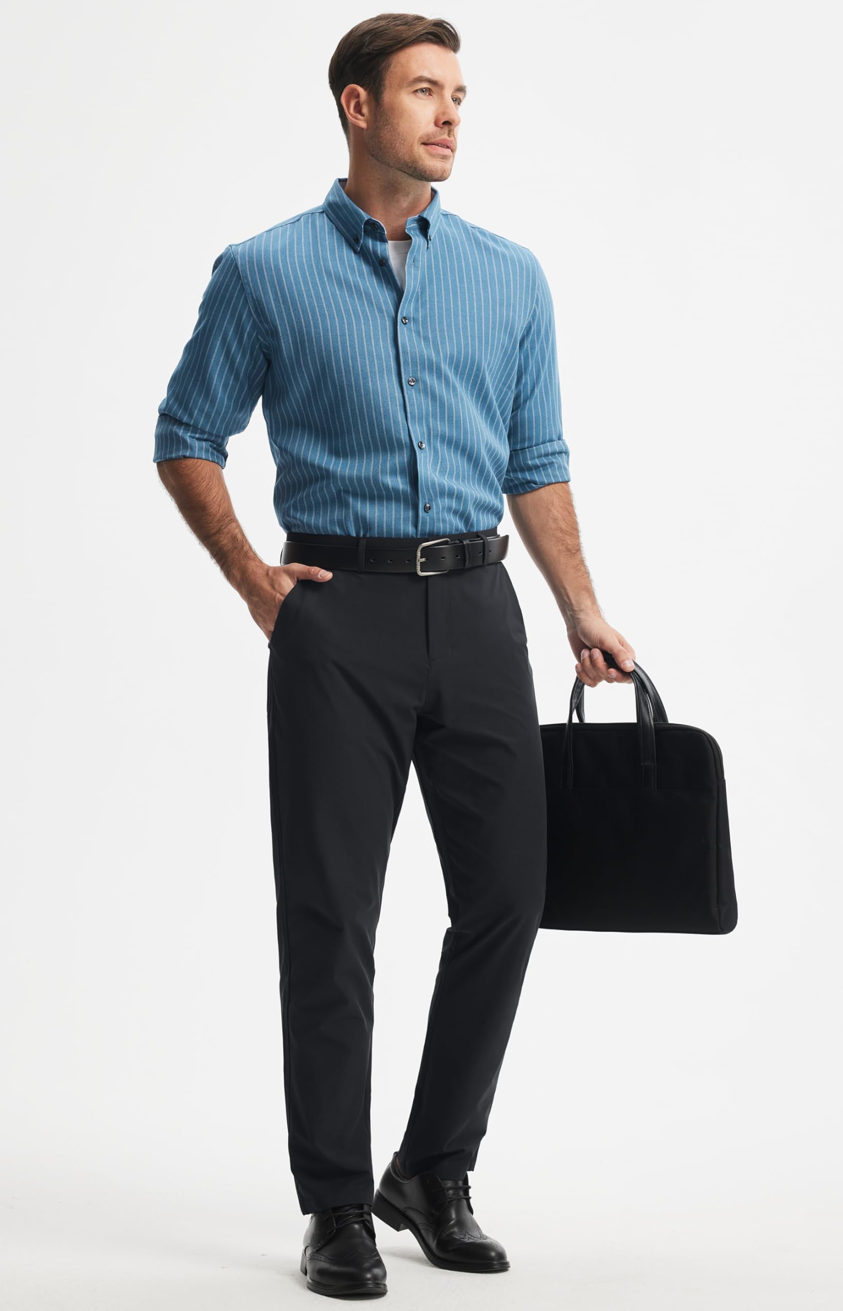 Libin Herren Golf Hosen Stretch Slim Fit Anzughose 30"/32" Quick-Drying Leichter Komfort Casual Hose mit Taschen