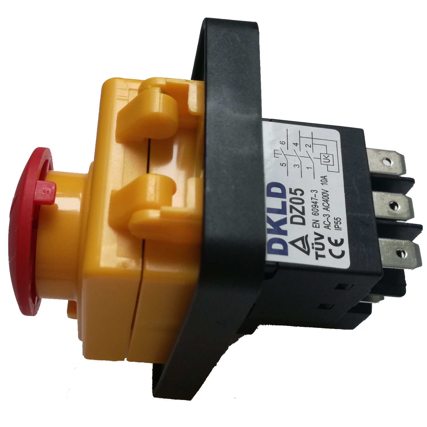 DZ05 7pin IP55 400VAC 10A Impermeabile Emergenza Stop Start Acceso Spento Elettromagnetico Interruttore a Pulsante Interruttori Industriali