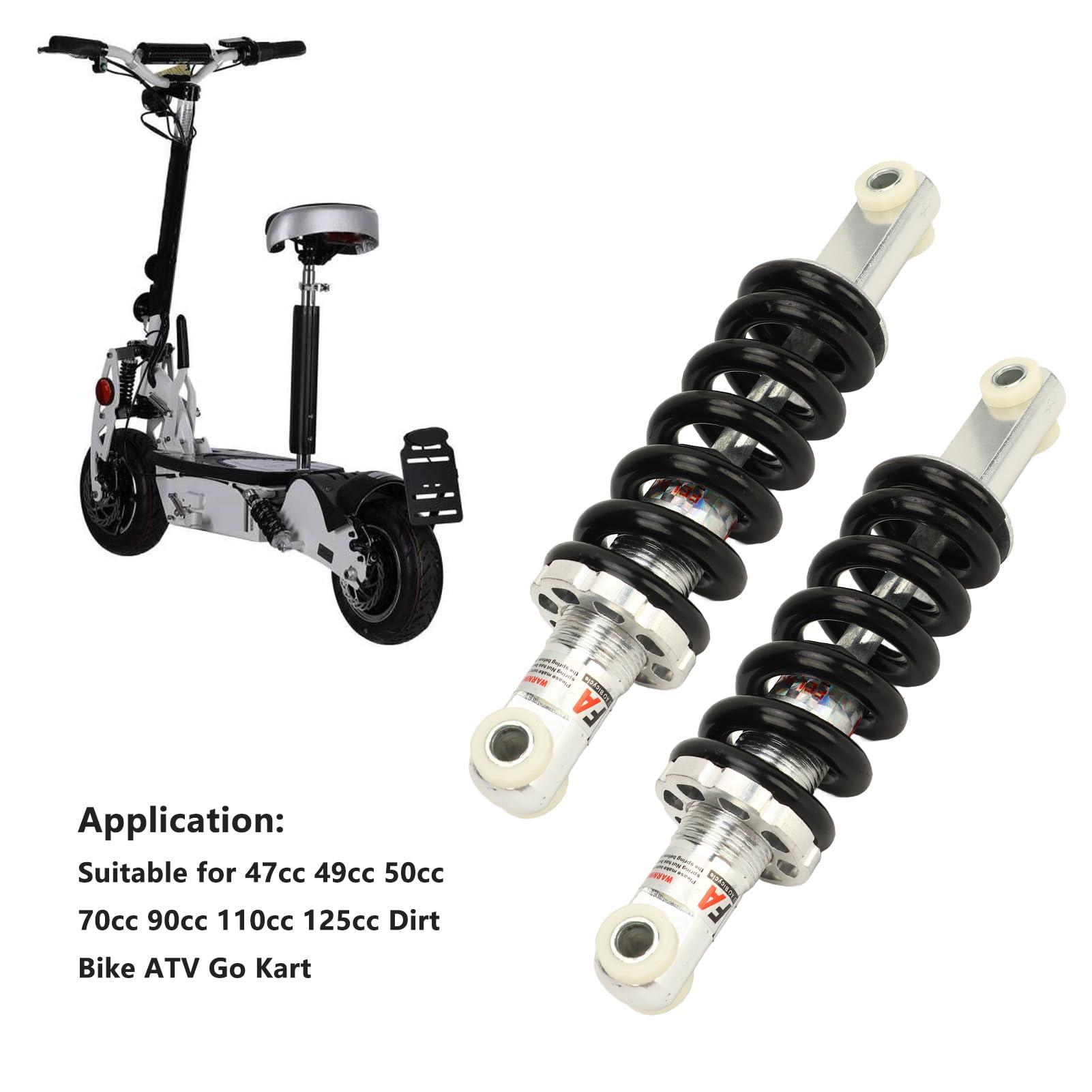 Coppia di Ammortizzatori da 200 Mm, 1500 Libbre, Ammortizzatori a Molla, per a Dirt Bike ATV Go Kart Quad Mini Pocket Bike Moto