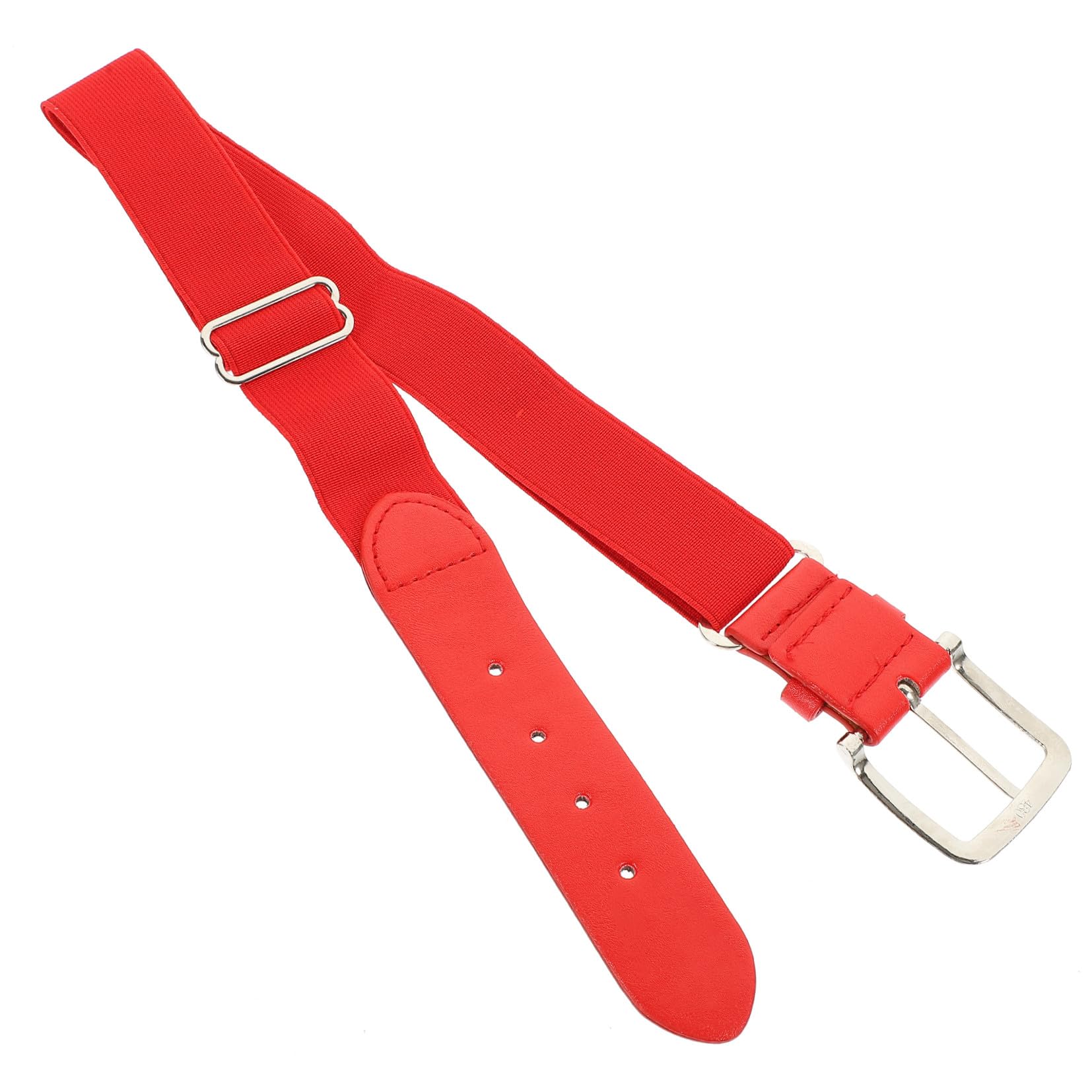 Ceinture de baseball réglable en cuir synthétique élastique avec anneau en métal inoxydable