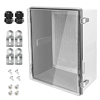 Vista 15 de LeMotech Caja Eléctrica, IP67 Impermeable con Bisagras Cubierta Transparente Pestillo de Acero Inoxidable Caja de Conexiones, Carcasa Eléctrica