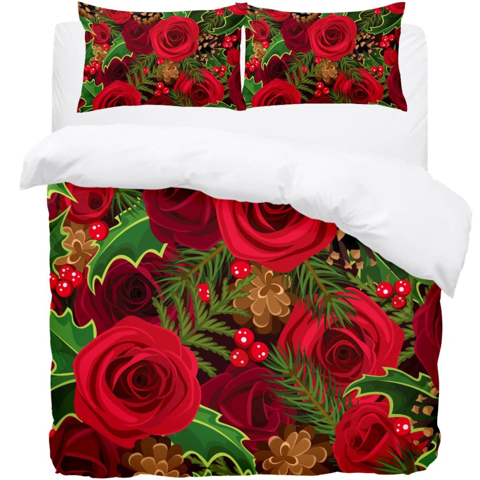 Parure de lit super douce collection haut de gamme imprimé Flower Jungle chic