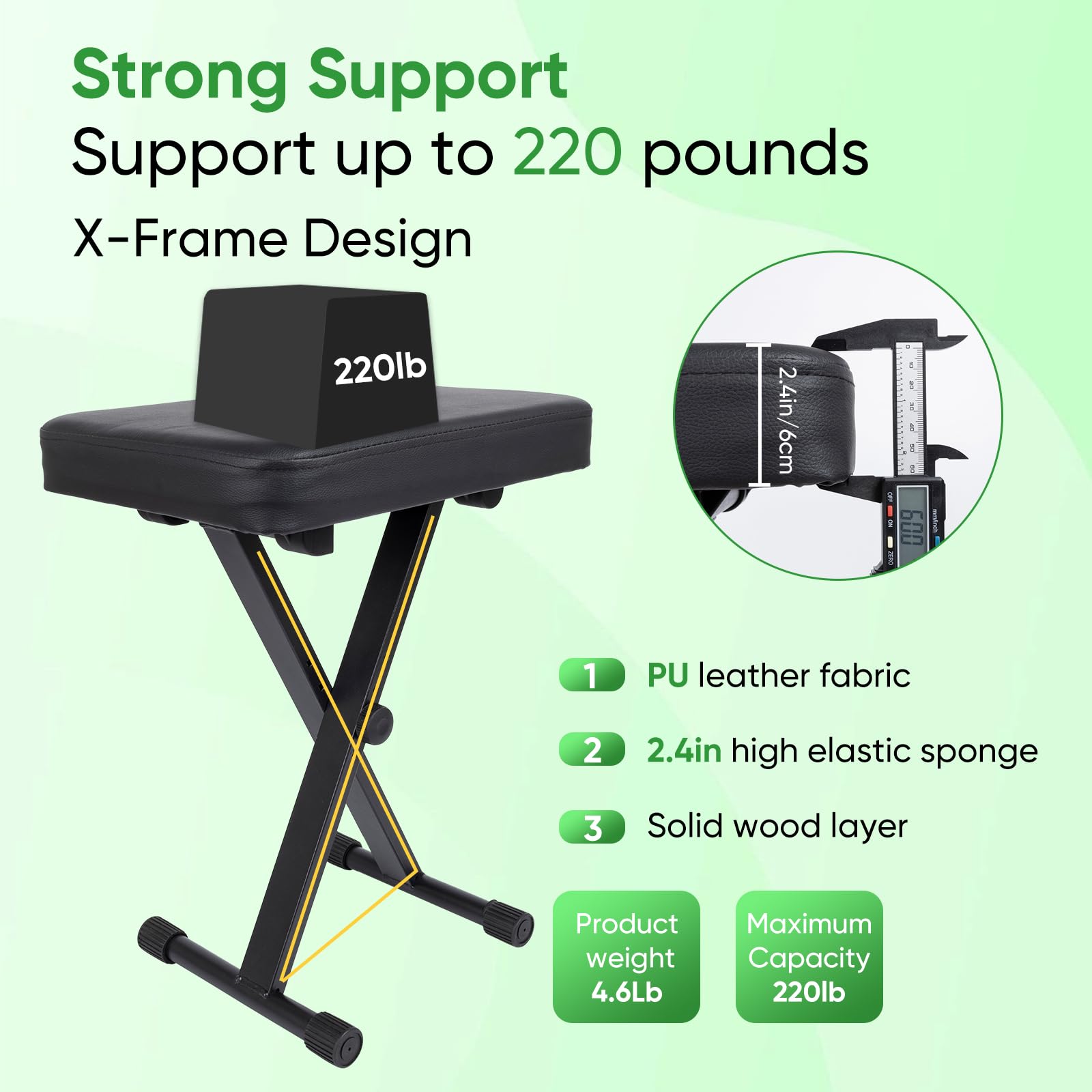 Keyboard Seats Computer Snapklik.com : Piano Bench Adjustable Keyboard Chair: Portable Piano ...