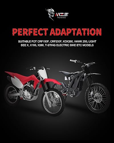 Miniatura 7 de MZS Estriberas para Moto de Cross, Reposapiés CNC de Motocross MX Pedal de Descanso Rojo Compatible con CRF250F CRF230F CRF150F XR150L Sur Light Bee