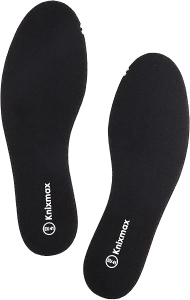 Knixmax Memory Foam Insoles for Men & Women - Comfort Inner Soles Cushioned Shoe Inserts Replacement Innersoles for Trainers, Walking Shoes, Wellies, Boots - UK Size 3UK~13UK - 1