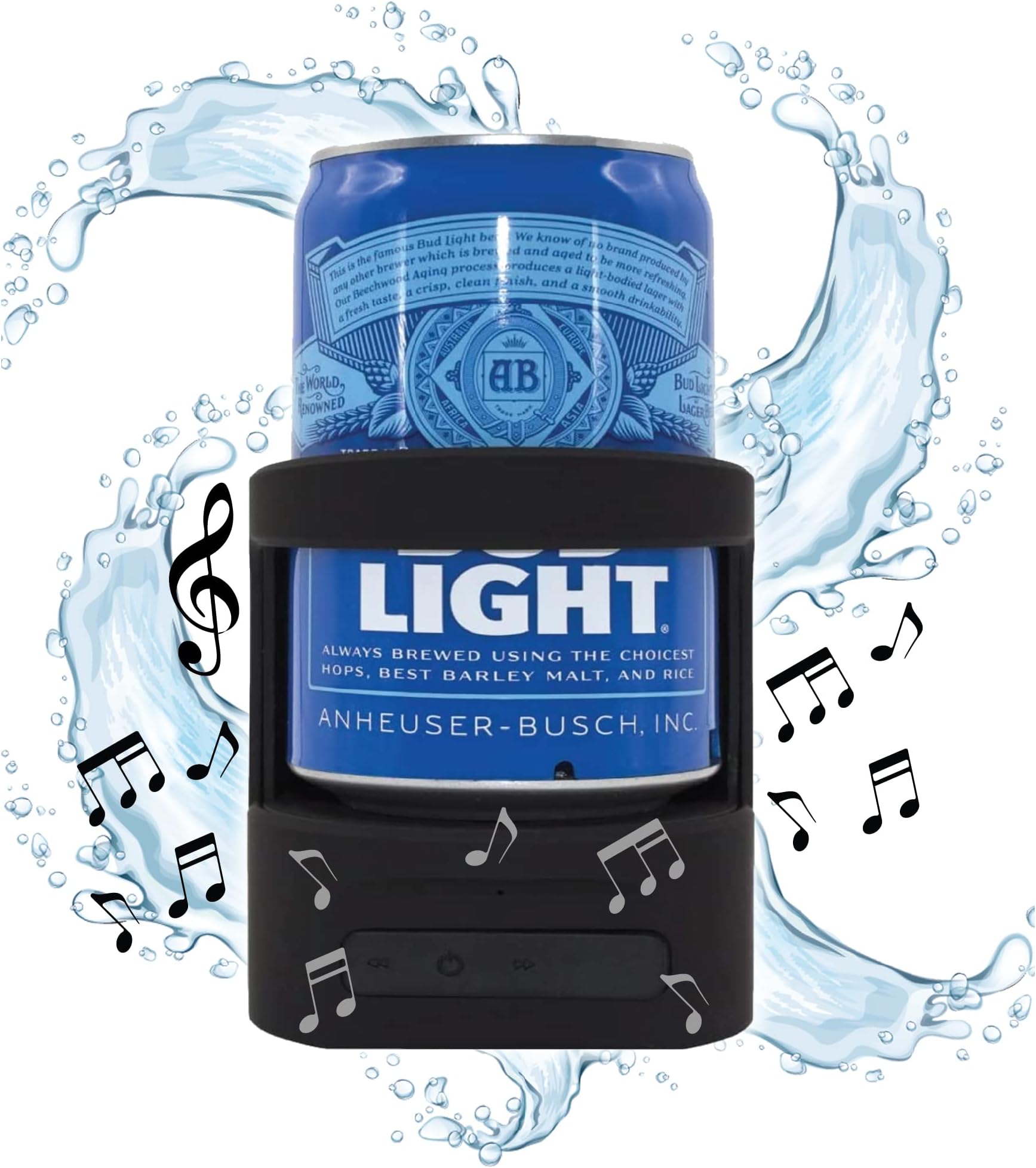 Gabba GoodsBeer Holder/Premium Shower Speaker Bluetooth 4.2 Wireless Portable Shower/Bath Water Resistant Beer Holder Speaker with Built in Microphone