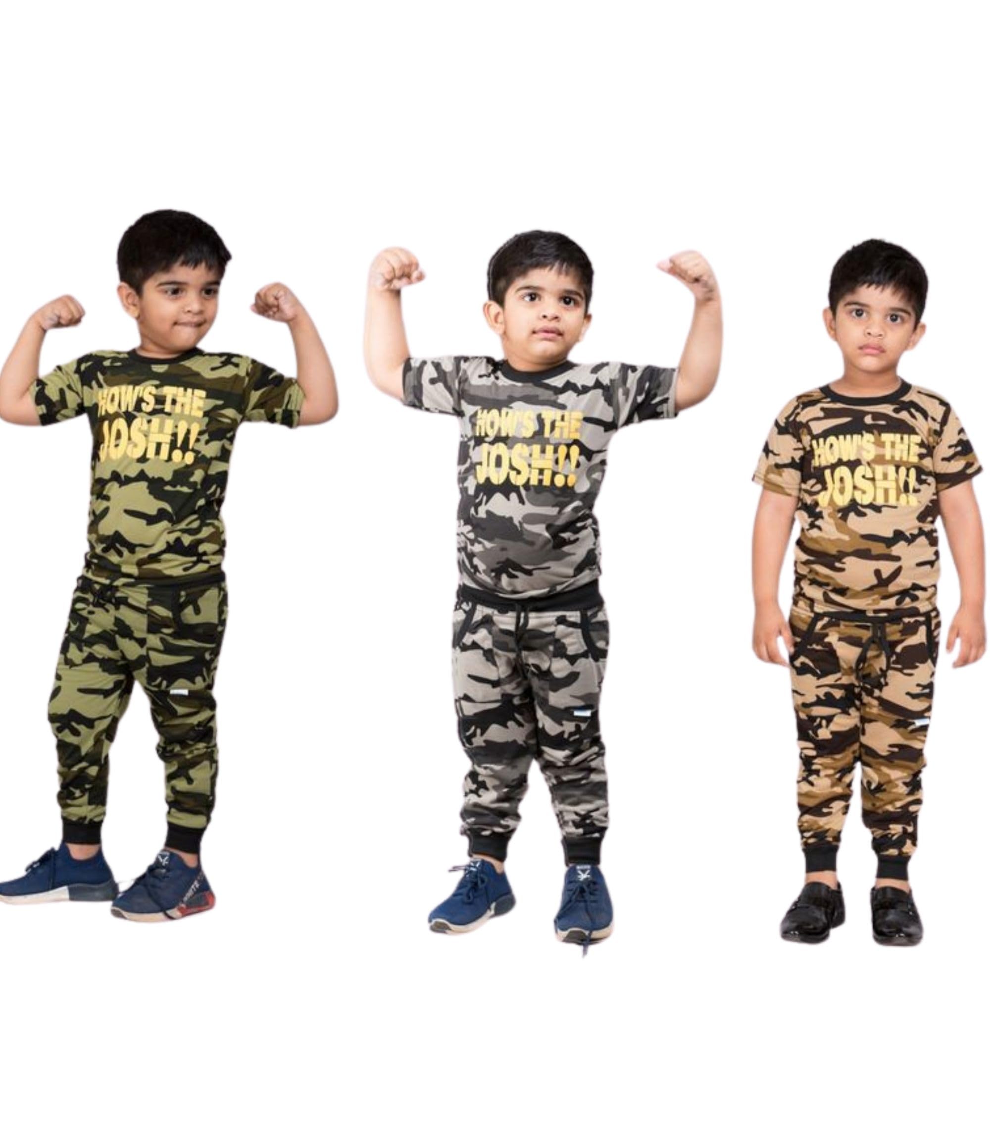 Trendy Casual Multicolor T-Shirt and Lower Set for Boys & Girls - Perfect for Summer Fun, Outdoor Activities, and Everyday Wear-image-0